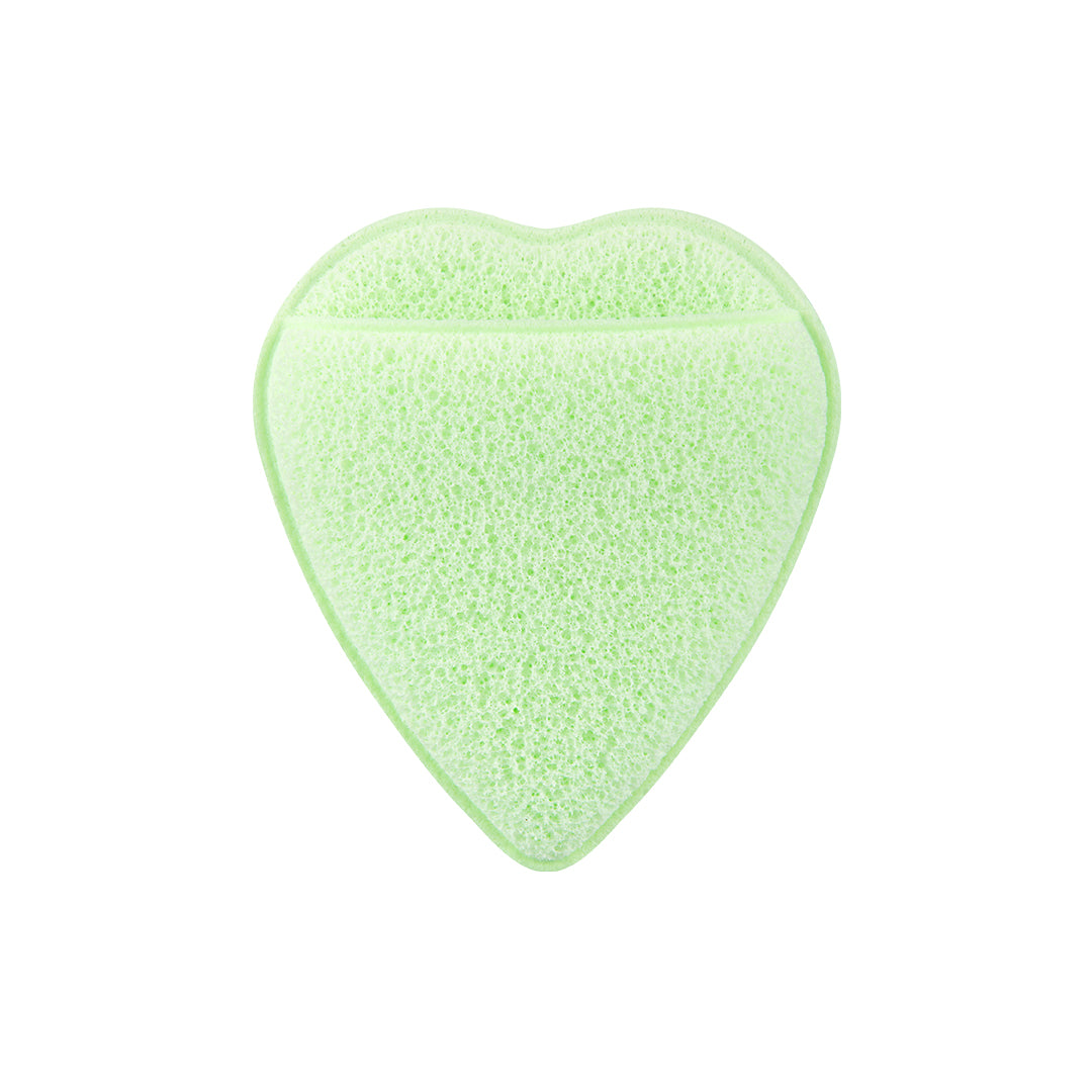 5c3e3a06c13e377a4a99bf9751405ce1 Clover Heart Facial Sponge - Image 1
